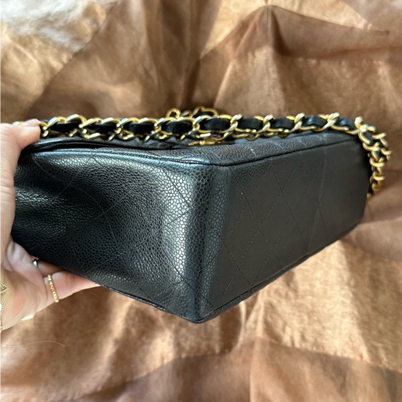 CHANEL Black Caviar Vintage Single Flap Jumbo GHW 24k plated - Picture 5 of 13